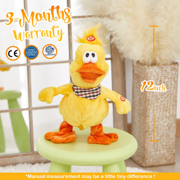 Houwsbaby 12 Electronic Squawking Duck Toy,Electronic Quacking Musical Duck Stuffed Animal,Interactive Walking Singing Waving