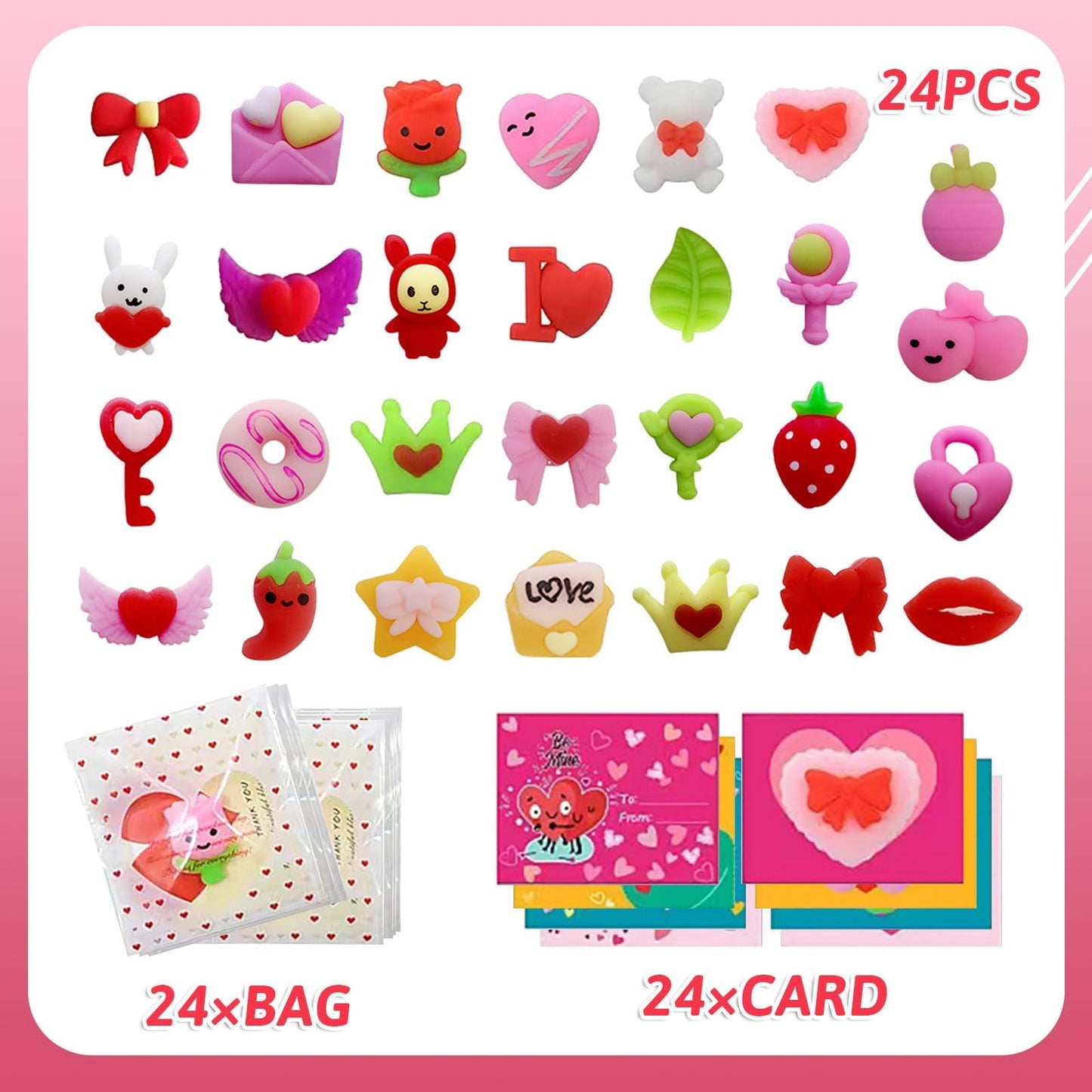 Mochi Squishy Toys Set, Random 24 Pcs Mini Squishies Party Favors For Kids, Stuffers Gifts For Girls Boys Toddlers, Stress Relie
