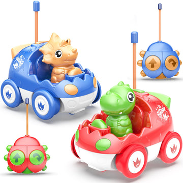 Yeaye Toddler Remote Control Car, 2 Pack RC Cars for Toddlers 18 Months, Toddler Toys for Kids Age 2 3 4 5 Years Old, Birthday G
