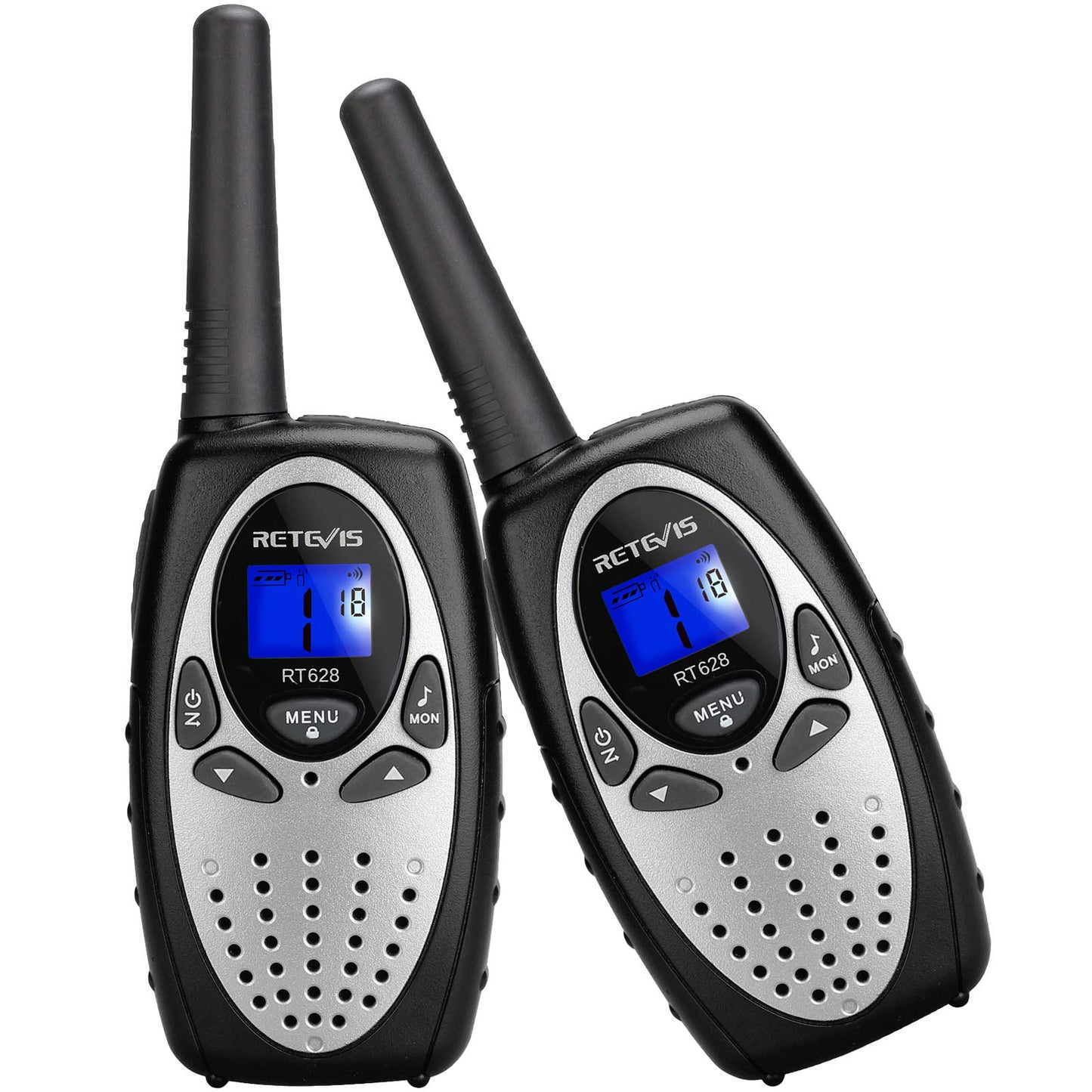 Retevis Rt628 Walkie Talkies For Kids,Toy Gifts For 6-12 Year Old Boys Girls,Kid Gifts Walkie Talkie For Adults Outdoor Camping Hiking(Silvery 1 Pair)