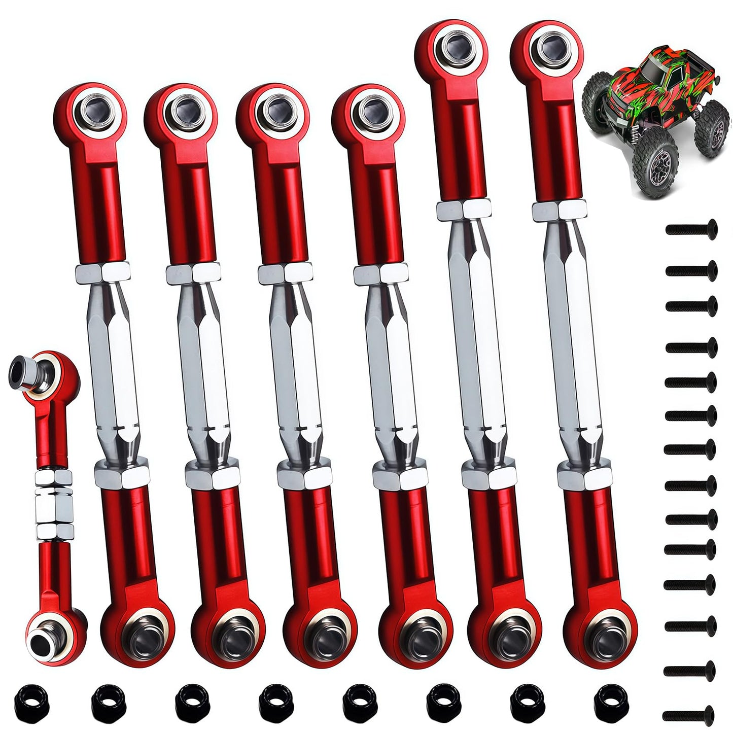Adjustable 2025 Stainless Steel Turnbuckles Camber Links Tie Rods For 1/10 Traxxas 4X4 Slash Vxl/Rustler Vxl/Stampede Vxl/Hossvx