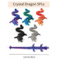 AMOMELA 5Pcs 3D Printed Dragon 12In-Perfect Basket Essentials Stuffers, 3D Printed Flexible Articulated Crystal Dragon