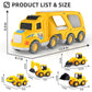 Veslier Construction Truck Toys for Kids Ages 1-6, Carrier Transport Trucks, Ideal Christmas & Birthday Gift