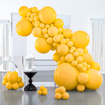 Partywoo Orange Balloons, 127 Pcs Goldenrod Balloons Different Sizes Pack Of 36 Inch 18 Inch 12 Inch 10 Inch 5 Inch Orangey Yellow Balloons For Balloon Garland Or Arch As Party Decorations, Orange-Y10