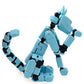 T13 Action Cat Set - 3D Printed Multi-Jointed Movable Action Cat Robot, Desktop Decoration, Action Figure (Orange)