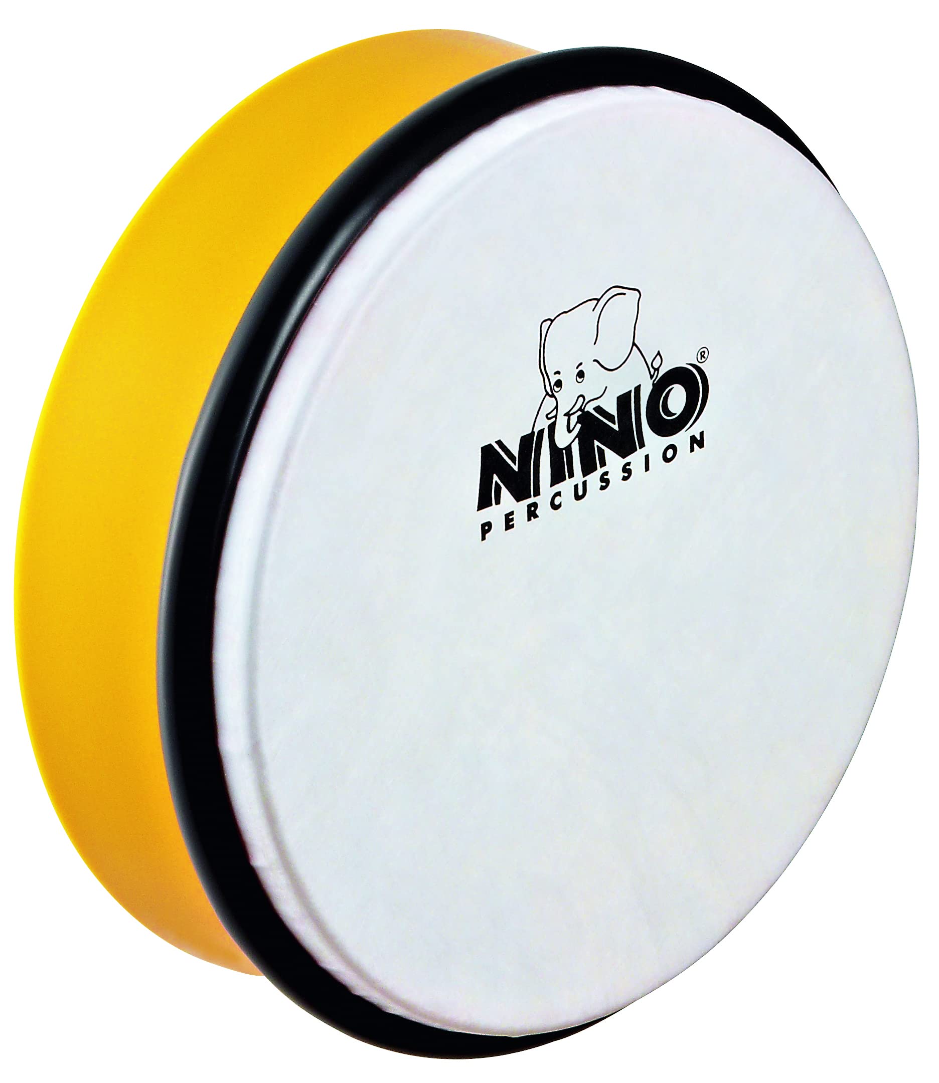 Nino Percussion Nino45Y 8Inch Abs Plastic Hand Drum With Synthetic Head, Yellow