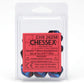 Chessex Manufacturing Chx26258 Black Starlight Clamshell Gemini No7 D10 Dice  Red Numbers - Pack Of 10