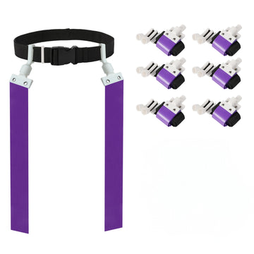 Gameday 6 Player Pop Flag Football Set-Complete w/Flags, Belts and carry Backpack (Purple)