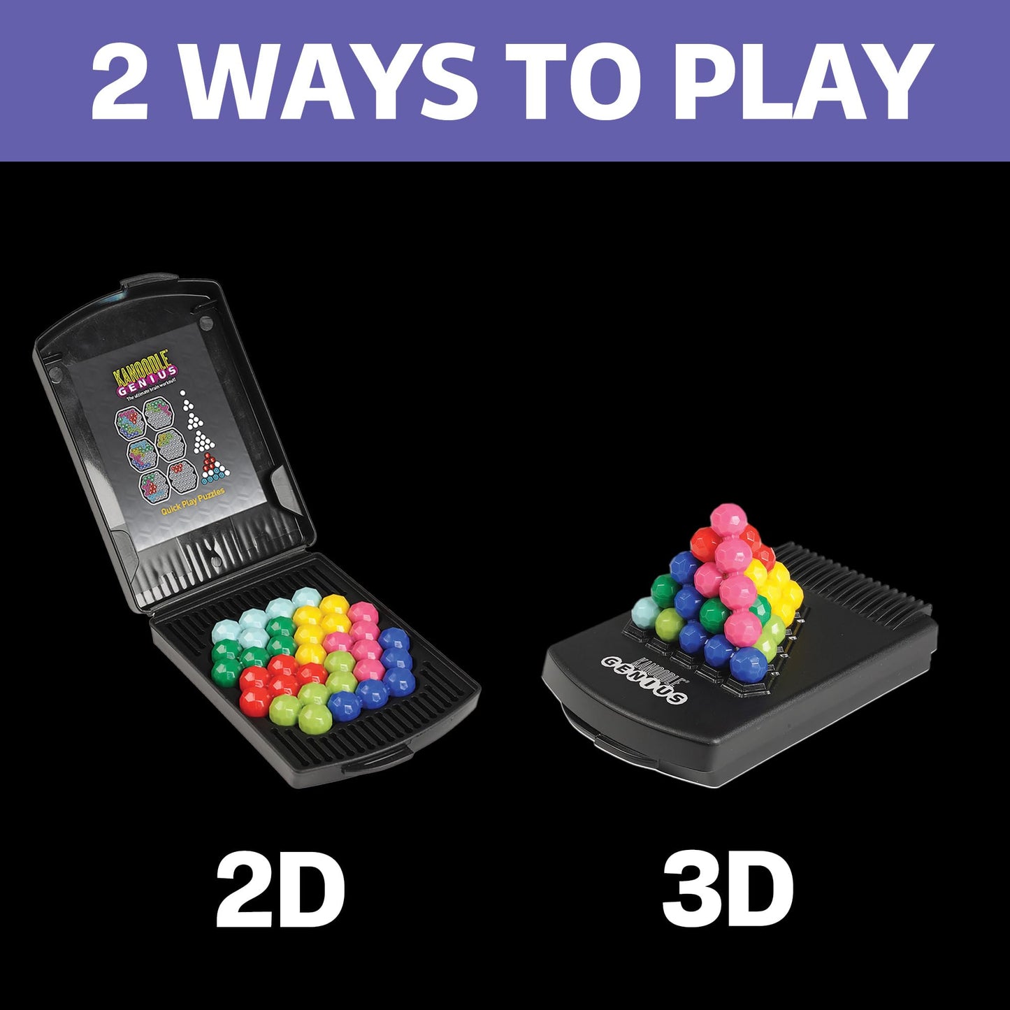Educational Insights Kanoodle Genius 3-D Puzzle Brain Teaser Game For Adults, Teens And Kids, Travel Games, Gift For Ages 8+