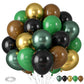 Green And Brown Balloons, Dark Emerald Green Balloon Camouflage Green Black Brown Balloons, Metallic Green Gold Balloons For Cam
