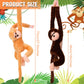 Chivao Set Of 4 Stuffed Monkey Hanging Stuffed Animal Monkey Plush Toy Large Animal With Loop For Gifts Favors(20 Inch,Dark Brow