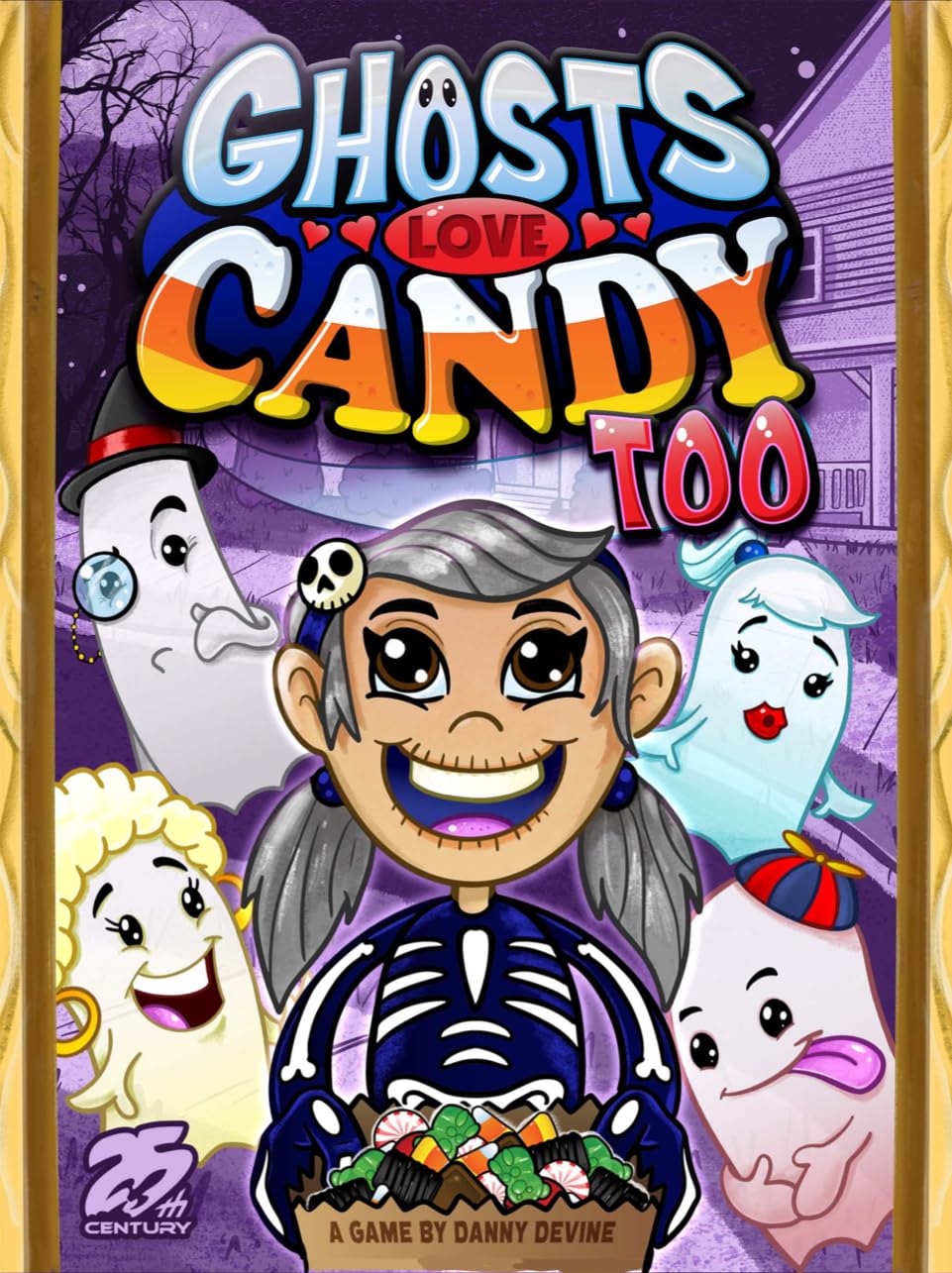 25th Century Games Ghosts Love Candy Too Card Game - Compact, Cardboard, 2-6 Players, Trick or Treat Theme, Model 25000TFC