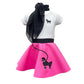 Hip Hop 50'S Shop Baby/Infant 3 Piece Poodle Skirt Costume Set (Hot Pink 6 Month-3Pc)