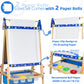 Joyooss Art Easel For Kids, Adjustable Standing Kids Easel With Magnetic Whteboard & Chalkboard, Magnetic Board For Kids Art Eas