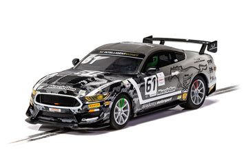 Scalextric Ford Mustang Gt4 Academy Motorsport 1:32 Slot Race Car C4221, Black & Gray
