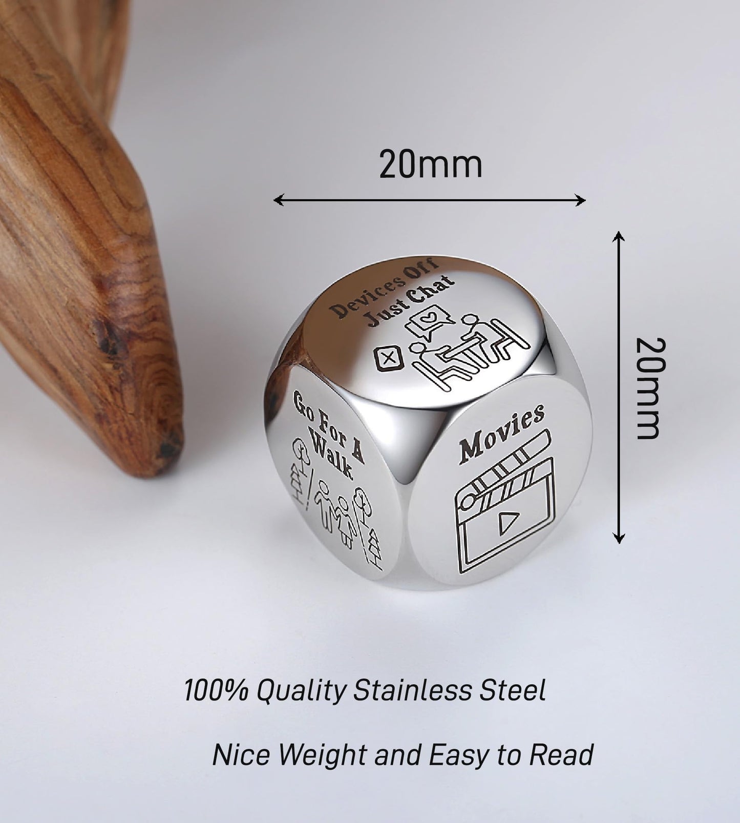Fluzob Anniversary for Men Women Funny Couples Gift Date Night Dice Gifts for Him Her Boyfriend Husband Wife Girlfriend Gag Chri
