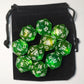 10PCs D20 Polyhedral Dice Set 22mm for DND RPG MTG Dungeons and Dragons Dice (Green)