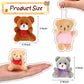 Zhanmai 100 Pcs Mini Plush Stuffed Animal Bulk Small Animal Toys Keychain Party Favors Easter Egg Stuff For Kids Birthday Valentine Carnival Classroom Prizes Gift Goodie Bag Filler(Bear)