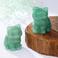 Duqguho Cat Decor Green Aventurine Cat Crystal Figurines Crystals Gifts For Cat Lovers Men Women Lucky Cute Cat Statue For Room
