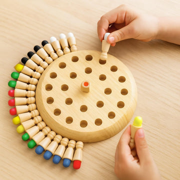 Toy Imagine Wooden Color Memory Chess Game For Kids Age 3+ | Wooden Memory Match Stick Chess Board Game | Brain Puzzle Toy For B