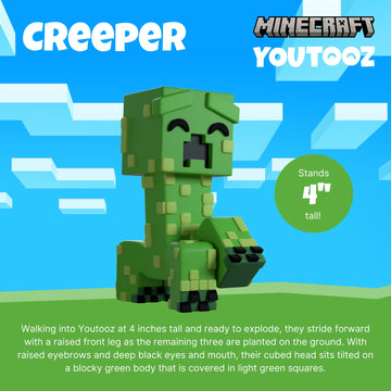Youtooz Minecraft Creeper 4'' Inch Vinyl Figure, Official Licensed Mincraft Creeper Collectible Minecraft Collection