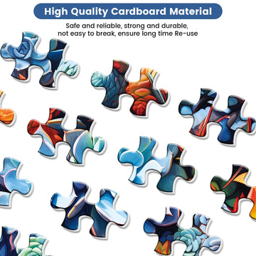 500 Piece Puzzle For Adults-Succulent Plant Puzzle| Recycled Cardboard Jigsaw Puzzles 500 Pieces | Challenging Family Activity G