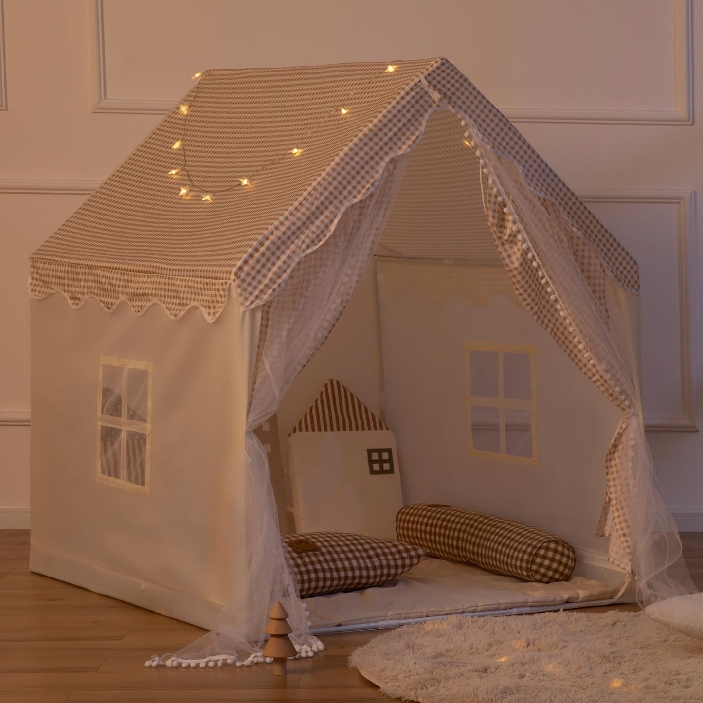Kids Play Tent Children Tent With A String Of Star Lights Boys Girls Indoor Princess Toy House Outdoor Picnic Small House Childr