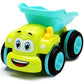 Toys for a 2 Year Old Boy - 4 Friction Powered Trucks for 3+ Year Old Boys, Push & Go Cars Cartoon Construction Vehicle Set - Be