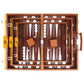 Backgn Set - Classic Board Game with enhanced Leather Case - Portable Travel Strategy Backgn Game Set for mature-themeds  Kids (11inch  Brown)