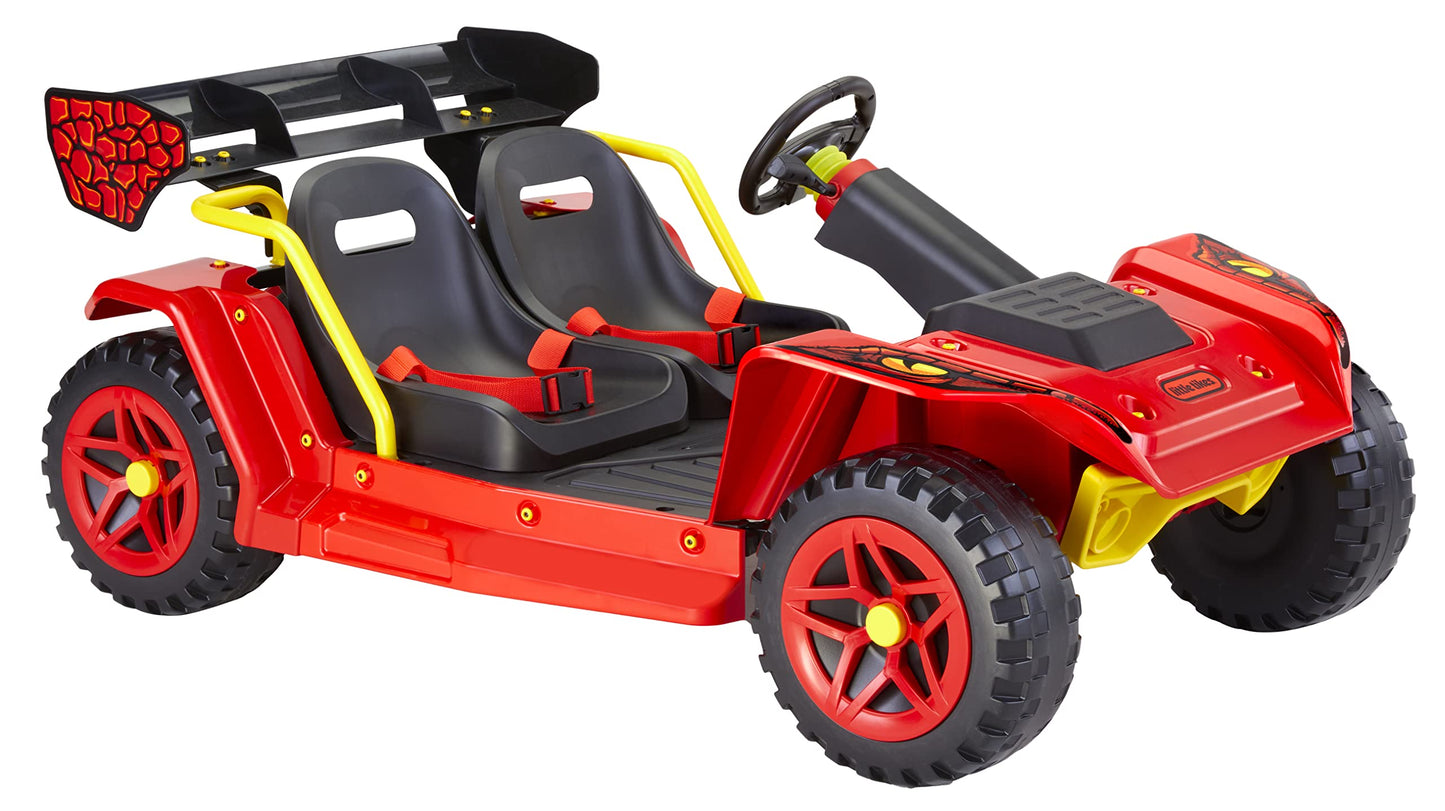Little Tikes Dino Dune Buggy 12V Ride-On, Adjustable Seats, Multicolor, Model 660078UK, for Kids Ages 3-6