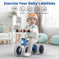 Baby Balance Bike For 1 Year Old, Toddler First Balance Bike, No Pedal Infant 4 Wheels Baby Walker First Birthday Gift, Mini Bik