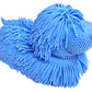 Zugar Land Soft Shaggy Puffer Dog Toy (1 Blue) (8'' X 5'') Filled With Air For A Fun Squishy Stretchy Fidget Experience. Blue, P