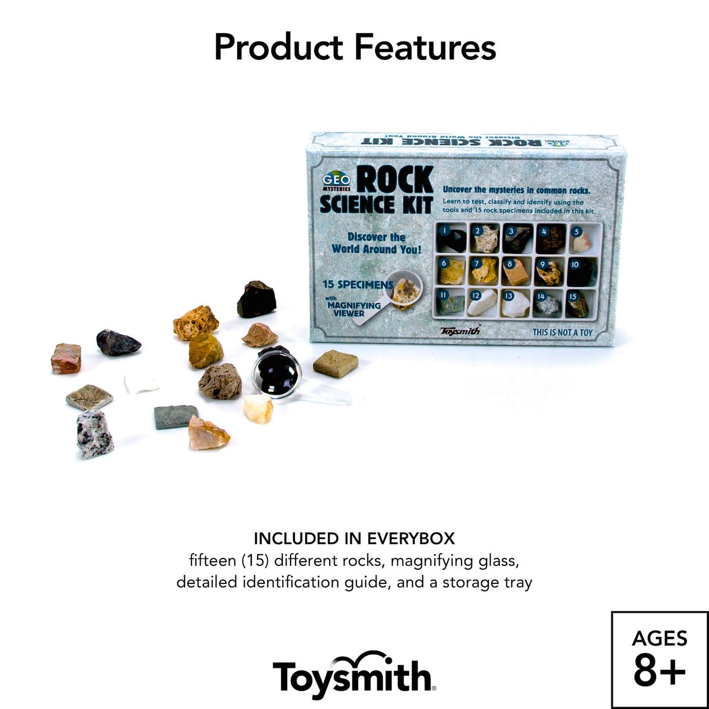 Stem Toy Rock Science Kit Geology Mineral Specimen For Kid Geologists