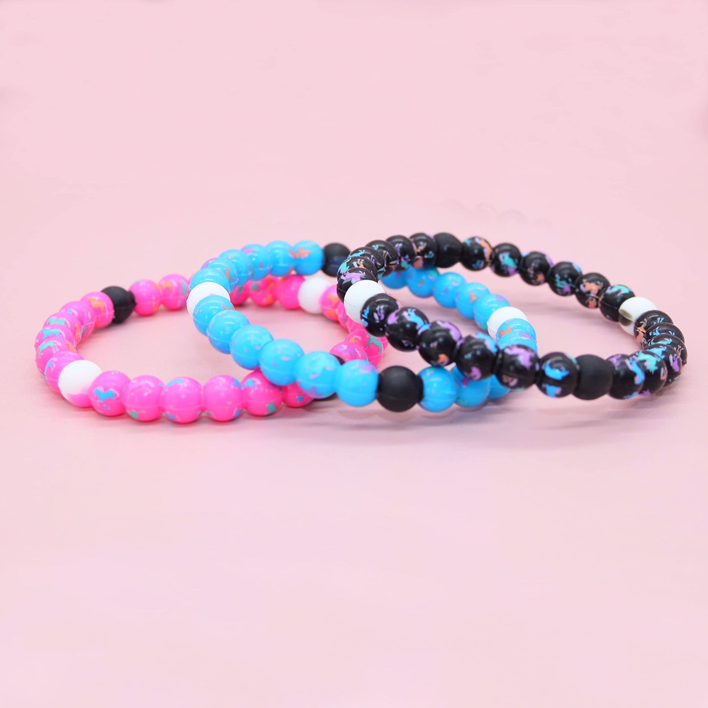 FROG SAC 3 PCS Unicorn Bracelets for Girls, Silicone Bubble Bracelet Pack for Kids, Unicorns Theme Birthday Party Favors and Goo
