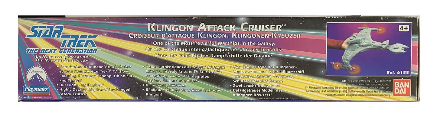 Star Trek Klingon Attack Cruiser Model 6155 - Black Plastic Collectible