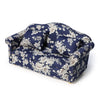 Dollhouse Couch Miniature Sofa With Pillows Dollhouse Living Room Funiture 1:12 Scale Model 3 Pcs High Simulation Upholstered Wooden Fabric Armchair Mini Room Artificial House Scene Decoration (Blue)