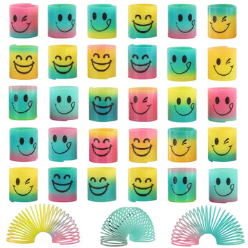 120 Pack Spring Rainbow Magic Fidget Stress Coil Mini Springs Bulk Toys For Party Favor Carnival Prize Birthday Goodie Bag Stuff