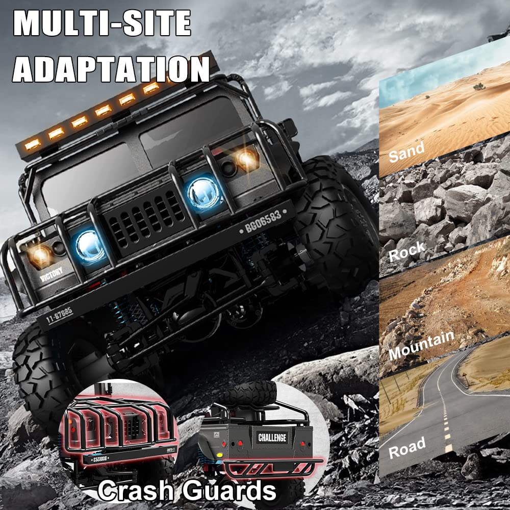 The perseids RC Truck RC Rock Crawler 1/12 Full Scale 4WD Remote Control Car Racing Vehicle Semi Truck and Trailer, 20km/h Offro