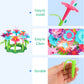 Flyingseeds 46 Pcs Flower Garden Building Toys For Girls, Stem Toy Gardening Pretend Play Set For Kids, Girls Favor Stacking Game For Toddlers, Preschooler Age 3 4 5 6 7 8 Year Old