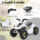 OLAKIDS Kids Ride On ATV  6V Motorized Quad Toy Car for Toddlers  4 Wheeler Battery Powered Electric Vehicle for Boys Girls with Forward/Reverse Switch  Anti-Slip Wheels (White)