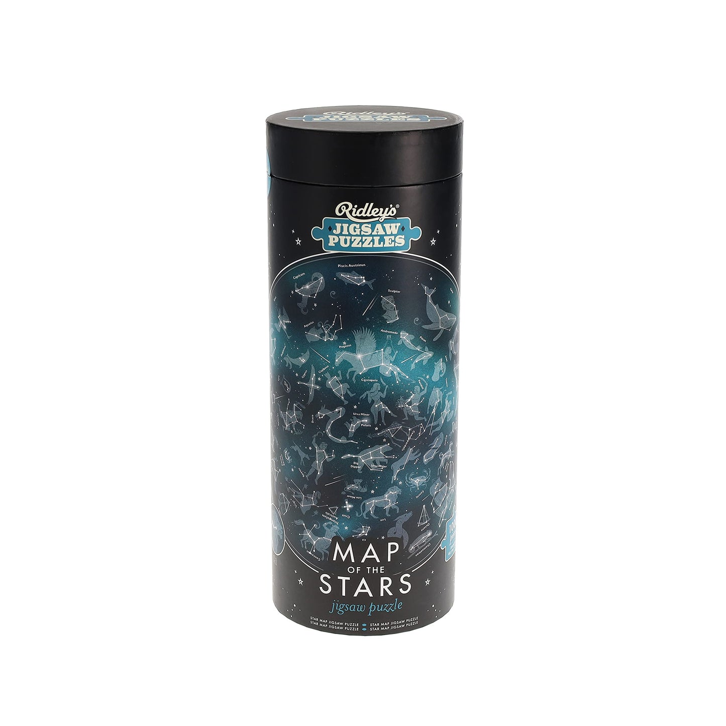 Ridley's Games: Map of The Stars 1000-Piece Jigsaw Puzzle |Perfect for Astrology/Astronomy Lovers with Over 30-Unique Constillations | Perfect Room D?cor Once Completed | Storage Tube Included