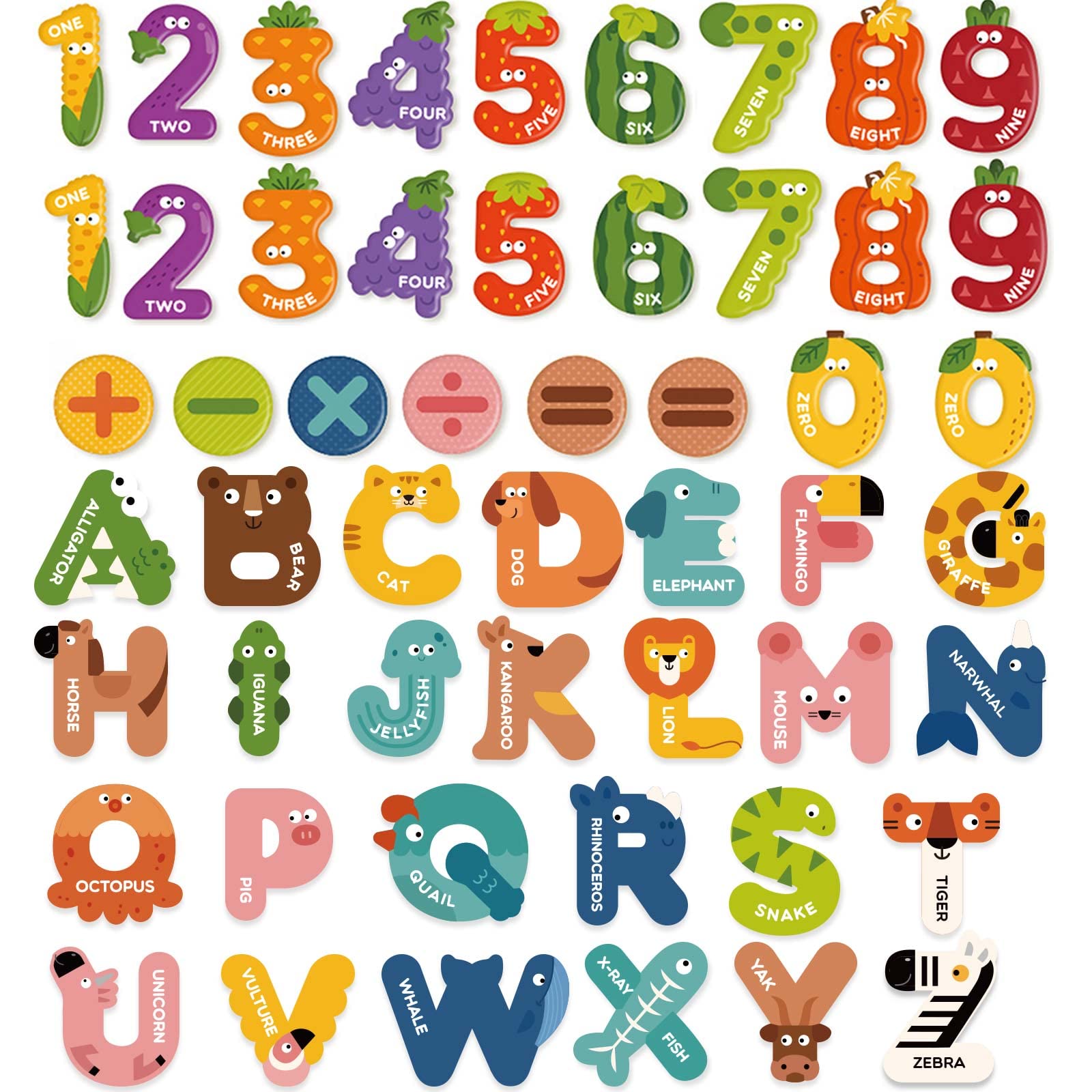 Mideer Magnetic Letters And Numbers For Toddlers,Abc Learning Tools Alphabet Toys,Alphabet Magnets Letter Magnets For Kids For Fridge Magnets For Babies,Animal Refrigerator Magnets For White Board