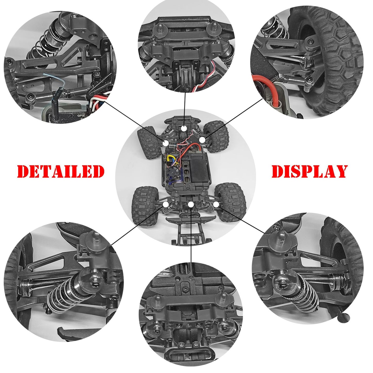 RWLZLB for Hyper Go 1/16 RC Car Parts, MJX Metal Upgrades, Metal H16BM Upgrades RC Accessories, for Hyper Go Replacement Parts,