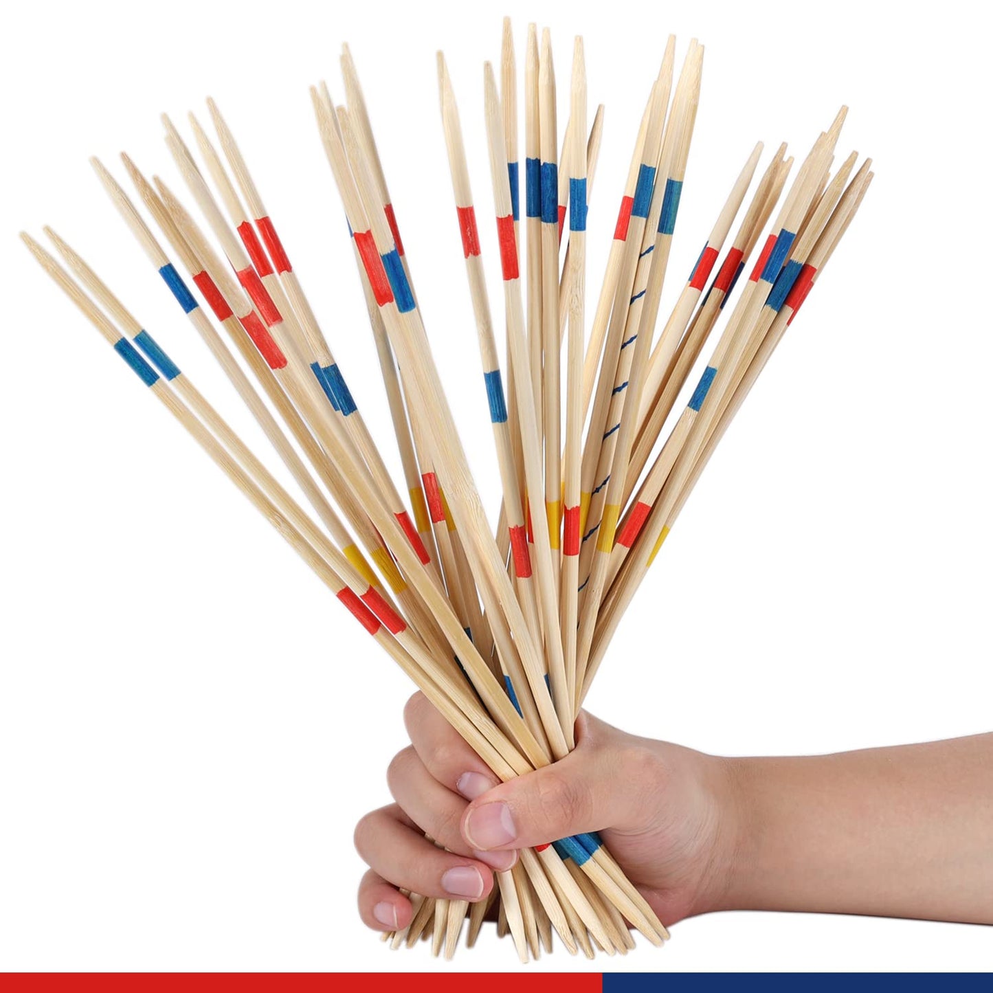 Gonoelec 41 Piece 12 Inch Bamboo Pick Up Sticks Game Classic Table Game Fun Family Board Game Gift For Adults And Kids