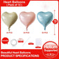 Lovoir 12 Pcs Blue Heart Shape Foil Mylar Balloons 18 Inch Love Balloons For Valentine'S Day Birthday Party Decorations Wedding
