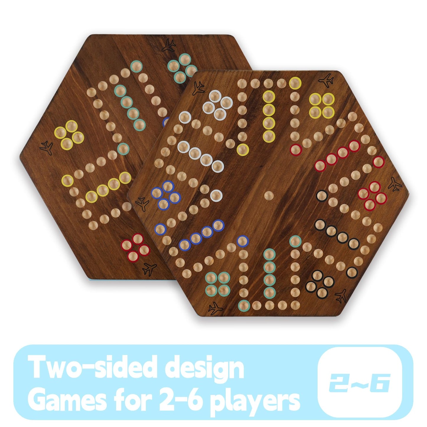 15 Inches Wooden Fast Track Board Game Original Aggravation Board Game Wahoo Board Game For 6 And 4 Players With Marbles And Dic