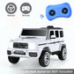 Infans Licensed Mercedes Benz G63 Kids Ride On Car, 12V Electric Vehicle With Remote Control, Double Open Doors, Music, Bluetooth, Wheels Suspension, Battery Powered For Children Boy Girl (White)