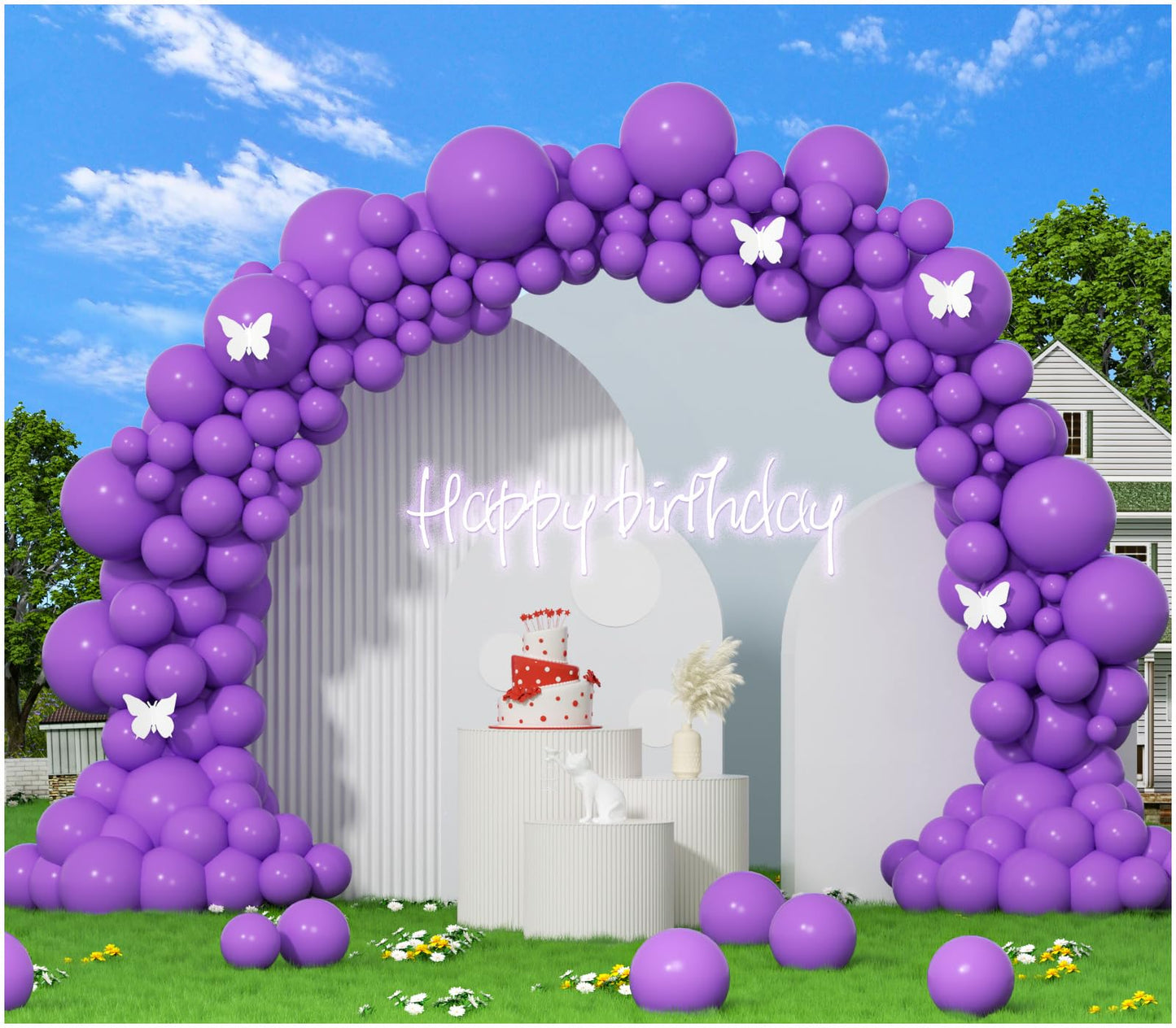 412Pcs Purple Balloons 18 12 10 5 Inch Purple Balloon Garland Arch Kit Different Sizes Matte Latex Balloons For Baby Shower Birt