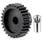 BRKRC Steel 32P 5mm Pinion Gear 25T 26T 28T 29T 30T 31T 32T 33T 34T 35T 36T 37T 38T Motor Gears for 1/10 1/8 RC Car Parts (28T)