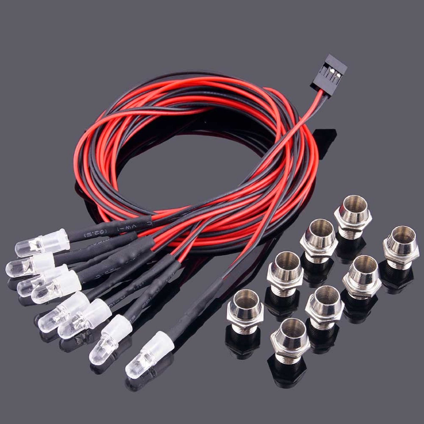 ShareGoo 8Leds LED Light Headlights Lighting Taillight Kit Compatible with Traxxas HSP Tamiya Redcat RC4WD Axial SCX10 RC Car Tr